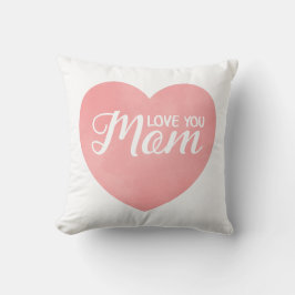 Hou van je moeder tekst, moeder's roze waterverf h kussen