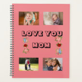 Hou van je, moeder verfraaid mooie bloemen 4 foto planner (Voorkant)