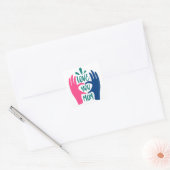 Hou van je moeder vierkante sticker (Envelop)