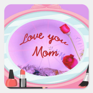 Hou van je moeder vierkante sticker