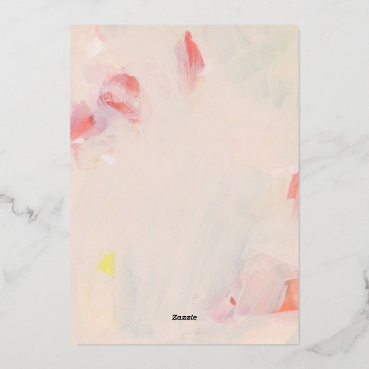 Hou van je MOM | Abstracte Moederdag van de Floren Folie Uitnodiging (Achterkant)