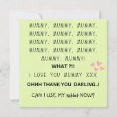 hou van je MUMMY kan ik moederdag gebruiken Feestdagenkaart (Voorkant)