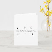 Hou van je naar de maan en achterkaart kaart (Gele Bloem)