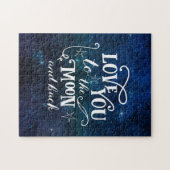 hou van je naar de maan en de nachtelijke hemel legpuzzel (Horizontaal)