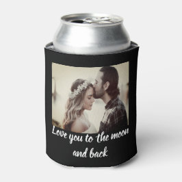 Hou van je naar de maan en foto op persoonlijke ti blikjeskoeler