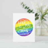 Hou van je naar de maan en het briefkaart van de a (Staand voorkant)