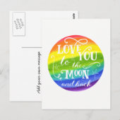 Hou van je naar de maan en het briefkaart van de a (Voorkant / Achterkant)