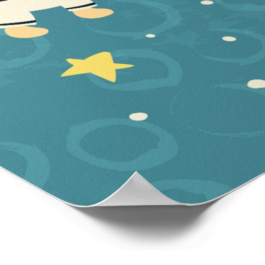 Hou van je naar de maan en het poster achter (Hoek)