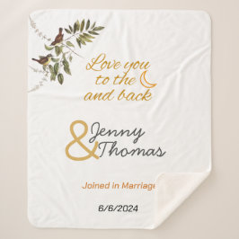 Hou van je naar de maan en terug bewerkbaar sherpa deken