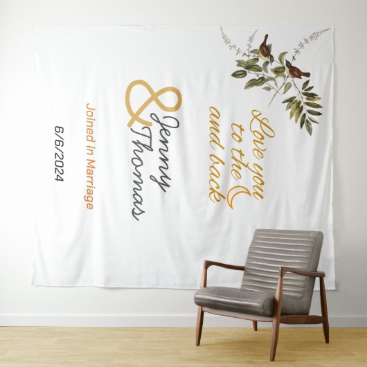 Hou van je naar de maan en terug bewerkbaar wandkleed (In Situ (horizontaal))