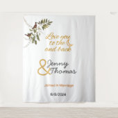 Hou van je naar de maan en terug bewerkbaar wandkleed (Voorkant)