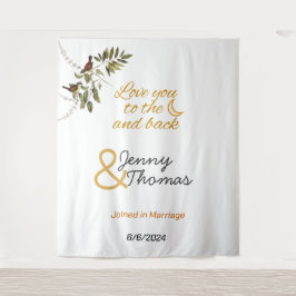 Hou van je naar de maan en terug bewerkbaar wandkleed