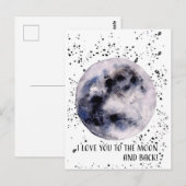 Hou van je naar de maan en terug briefkaart (Voorkant / Achterkant)