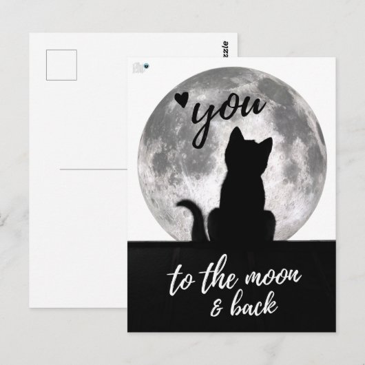 Hou van je naar de maan en terug - briefkaart (Voorkant / Achterkant)