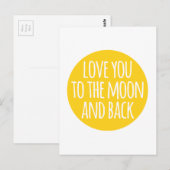 Hou van je naar de maan en terug briefkaart (Voorkant / Achterkant)