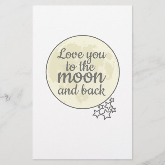 Hou van je naar de maan en terug briefpapier (Voorkant)