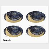 Hou van je naar de maan en terug Custom Ovale Sticker (Vel)