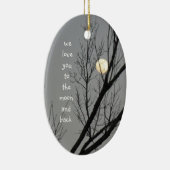 Hou van je naar de maan en terug, pas bericht aan keramisch ornament (Rechts)