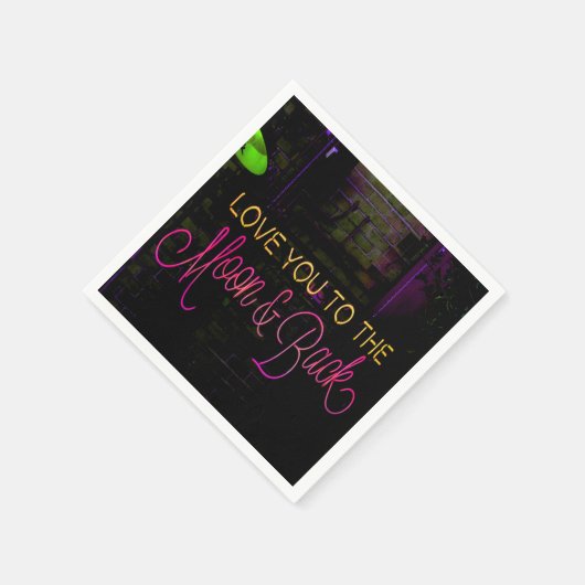 Hou van je naar de maan en terug servet (Hoek)