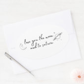 hou van je naar de maan en verzadigd ovale sticker (Envelop)