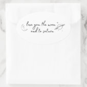 hou van je naar de maan en verzadigd ovale sticker (Tas)