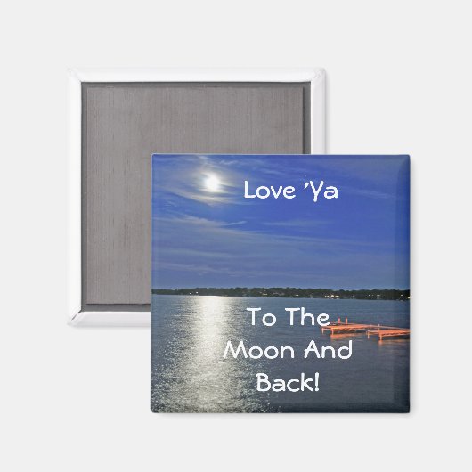 Hou van je naar de maan magneet (Voorkant / Achterkant)