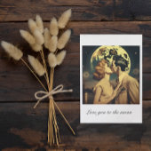 Hou van je naar de maan, reisposter aanpasbaar briefkaart