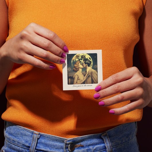 Hou van je naar de maan, reisposter aanpasbaar informatiekaartje