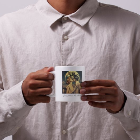 Hou van je naar de maan, reisposter aanpasbaar koffiemok