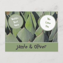 Hou van je Nana Green Agave Leaves Grandma Briefkaart