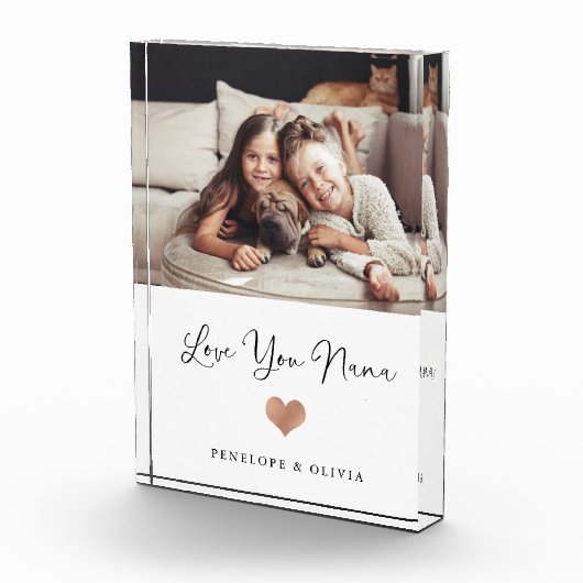 Hou van je Nana | Manuscript en hart Fotoblokken (Rechts)