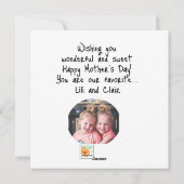 hou van je Nana roze moederdag cupcakes Feestdagenkaart (Achterkant)