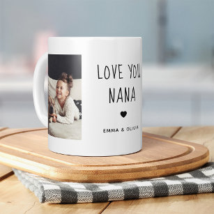 Hou van je Nana   Twee handgeschreven foto's Koffiemok