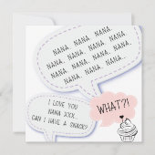 hou van je Nana witte moederdag eten woordspeling Feestdagenkaart (Voorkant)