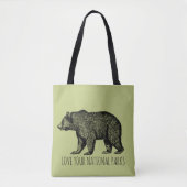 Hou van je nationale parken Beer Tote Bag (Voorkant)