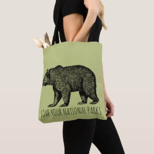Hou van je nationale parken Beer Tote Bag