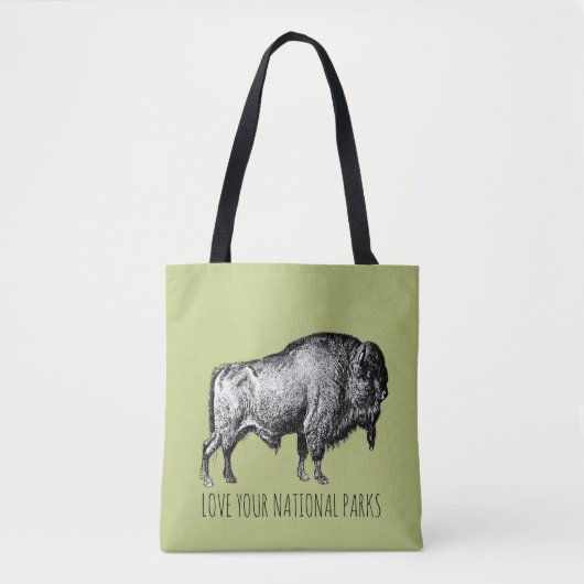 Hou van je nationale parken Buffalo Tote Bag (Voorkant)