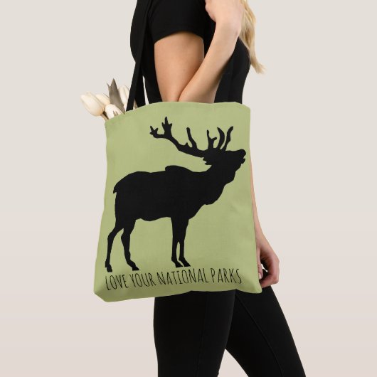 Hou van je nationale parken Elk Tote Bag (Dichtbij)
