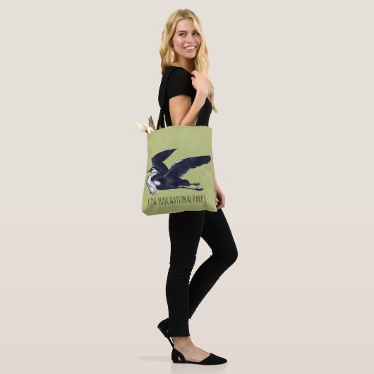 Hou van je nationale parken Grey Heron Tote Bag (Op model)
