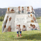 Hou van je Nonna | Aangepaste berichtfotocollage Fleece Deken
