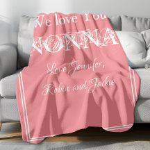 Hou van je NONNA Elegant Script Grandkids Names Cu