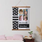 Hou van je oma 4 fotoblad zwart hangend wandkleed (Slaapkamer)