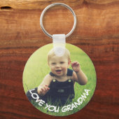 Hou van je oma, Baby Foto Sleutelhanger (Voorkant)