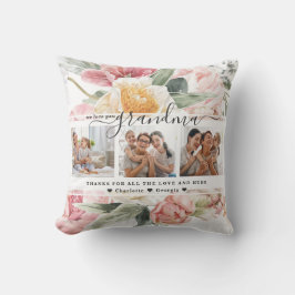 Hou van je oma | Floral Drie Foto-collage Kussen