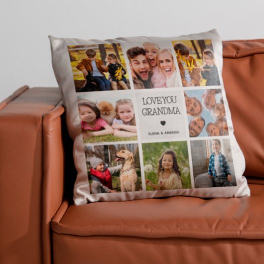 Hou van je oma | Foto Collage Handgeschreven tekst Kussen