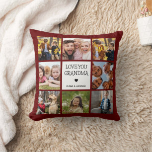 Hou van je oma   Foto Collage Handgeschreven tekst Kussen