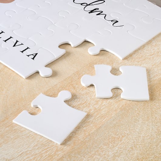 Hou van je oma | Foto en script en hart Legpuzzel (Zijkant)