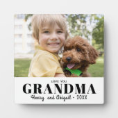 Hou van je Oma Foto Familie Modern Keepsake Fotoplaat (Voorkant)