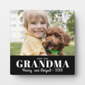 Hou van je Oma Foto Familie Modern Keepsake Fotoplaat (Voorkant)