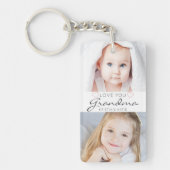 Hou van je oma Handgeschreven script 2 Foto Sleutelhanger (Voorkant)